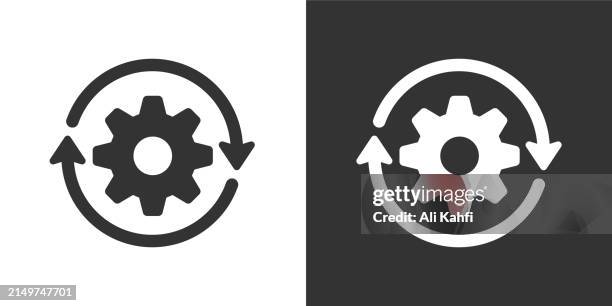 process glyph solid icon. solid icon that can be applied anywhere, simple, pixel perfect and modern style - integrated systems icon stock illustrations