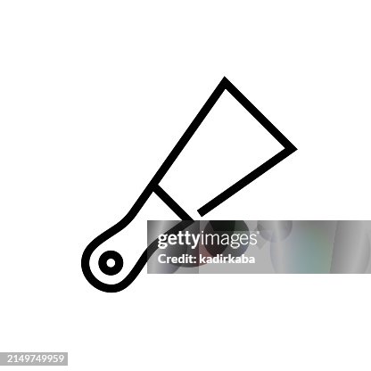 Ice scraper line icon. Ice scraper line icon.