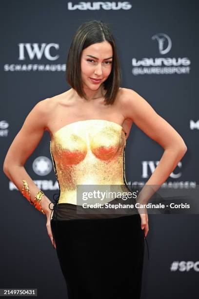 Patricia Noarbe attends the red carpet at the 2024 Laureus World Sport Awards Madrid at Palacio De Cibeles on April 22, 2024 in Madrid, Spain.