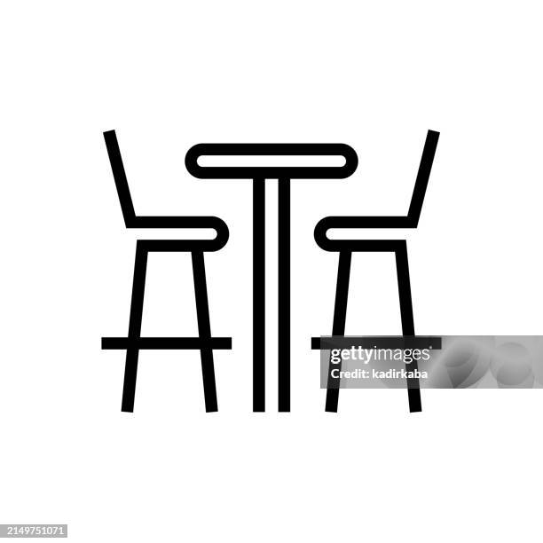 table line icon. - patio stock illustrations
