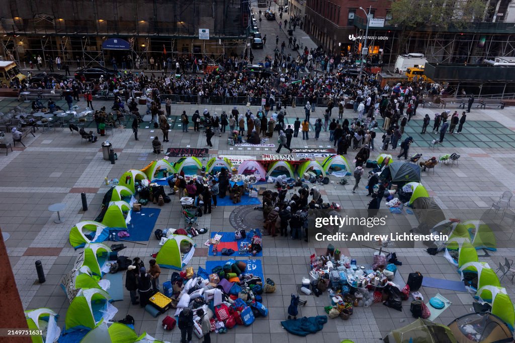 New York Univerity Gaza soldarity encampment