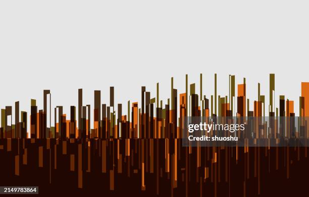 abstract colors city skyline building pattern background - construction abstract stock illustrations