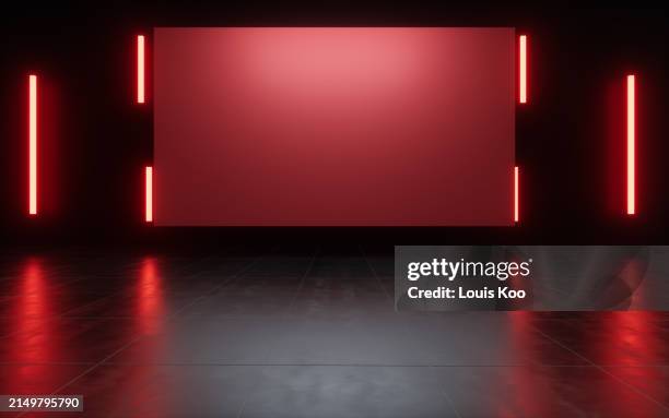 3d rendering architectural background - polished concrete floor stock pictures, royalty-free photos & images