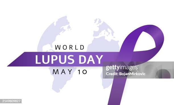 world lupus day card, may 10. vector - systemic lupus erythematosus stock illustrations