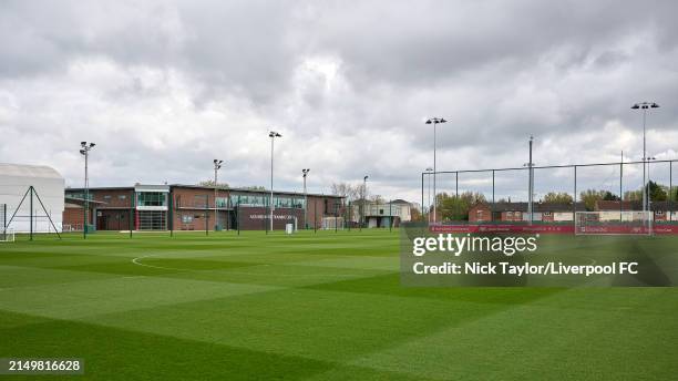 General view of the AXA Melwood Training Centre at AXA Melwood Training Centre on April 22, 2024 in Liverpool, England.