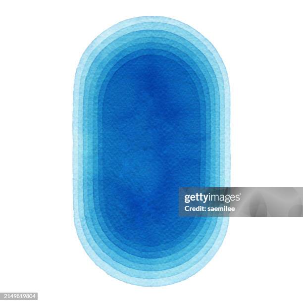 watercolor layered blue ellipses background - dark blue watercolor stock illustrations