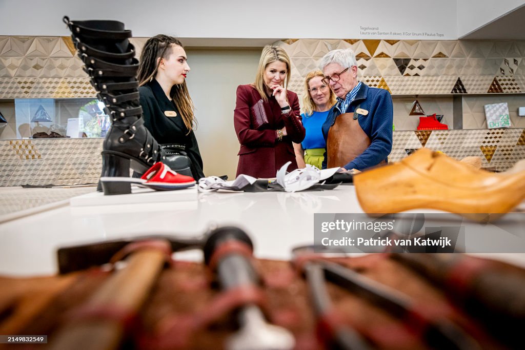 Queen Maxima Of The Netherlands Visits Schoenenkwartier In Waalwijk