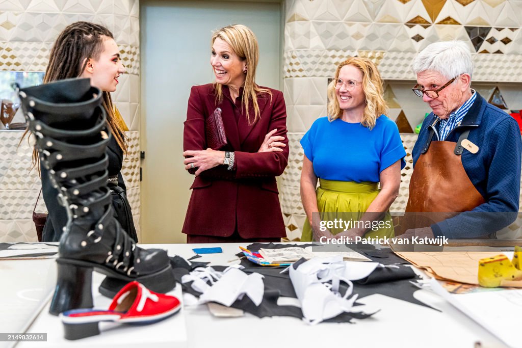 Queen Maxima Of The Netherlands Visits Schoenenkwartier In Waalwijk