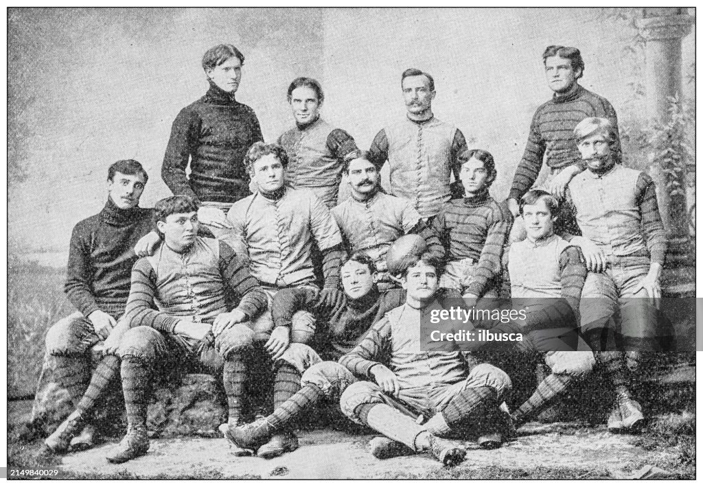 Antique image: University Football team, University of Pennsylvania, 1892