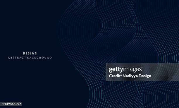 modern abstract design background with layers of wave lines. - multiple exposure stock illustrations