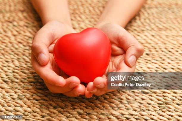 schoolboy holding heart - budding tween stock pictures, royalty-free photos & images