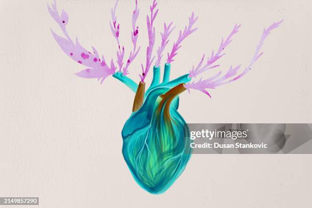a blooming heart is positive - heart rate increase stock illustrations