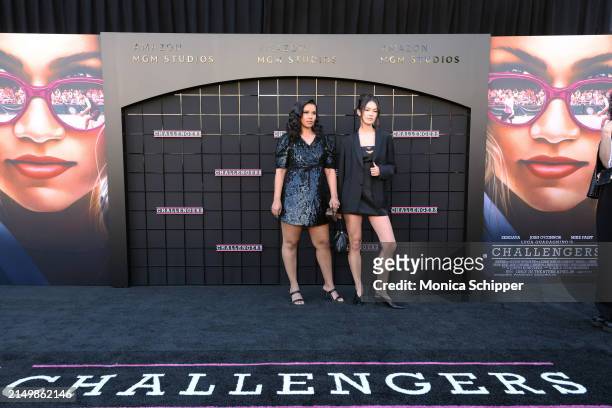 Alana Monteiro attends the Los Angeles premiere of Amazon MGM Studios "Challengers" at Westwood Village Theater on April 16, 2024 in Los Angeles,...