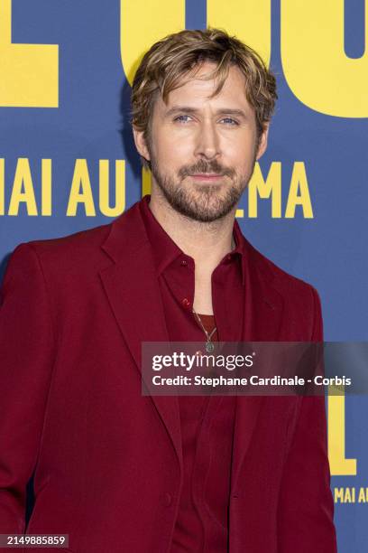 Ryan Gosling attends the "The Fall Guy" Premiere at UGC Normandie on April 23, 2024 in Paris, France.