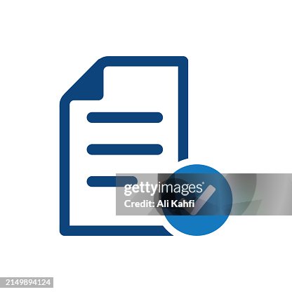 Confirm document. Solid icon that can be applied anywhere, simple, pixel perfect and modern style. Confirm document. Solid icon that can be applied anywhere, simple, pixel perfect and modern style.