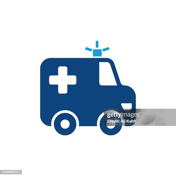 ambulance. solid icon that can be applied anywhere, simple, pixel perfect and modern style. - ambulance stock illustrations