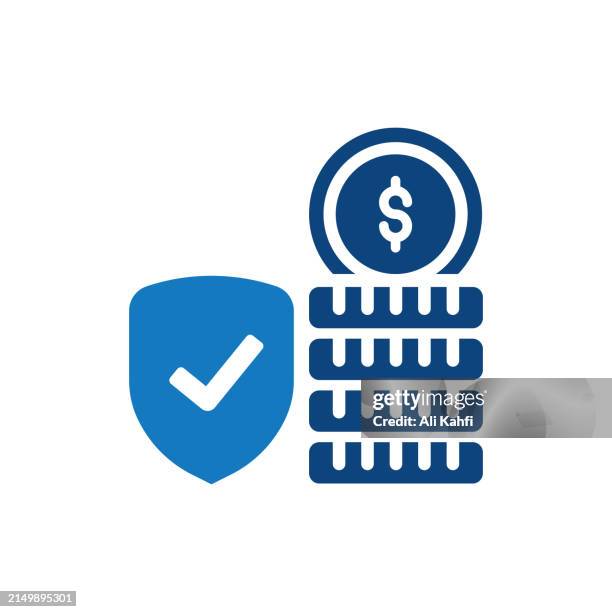 coins. solid icon that can be applied anywhere, simple, pixel perfect and modern style. - data safe box stock illustrations