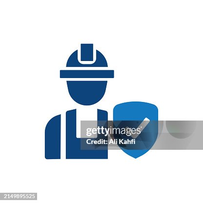 Worker insurance. Solid icon that can be applied anywhere, simple, pixel perfect and modern style. Worker insurance. Solid icon that can be applied anywhere, simple, pixel perfect and modern style.