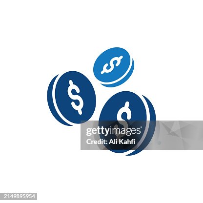 Coins. Solid icon that can be applied anywhere, simple, pixel perfect and modern style. Coins. Solid icon that can be applied anywhere, simple, pixel perfect and modern style.