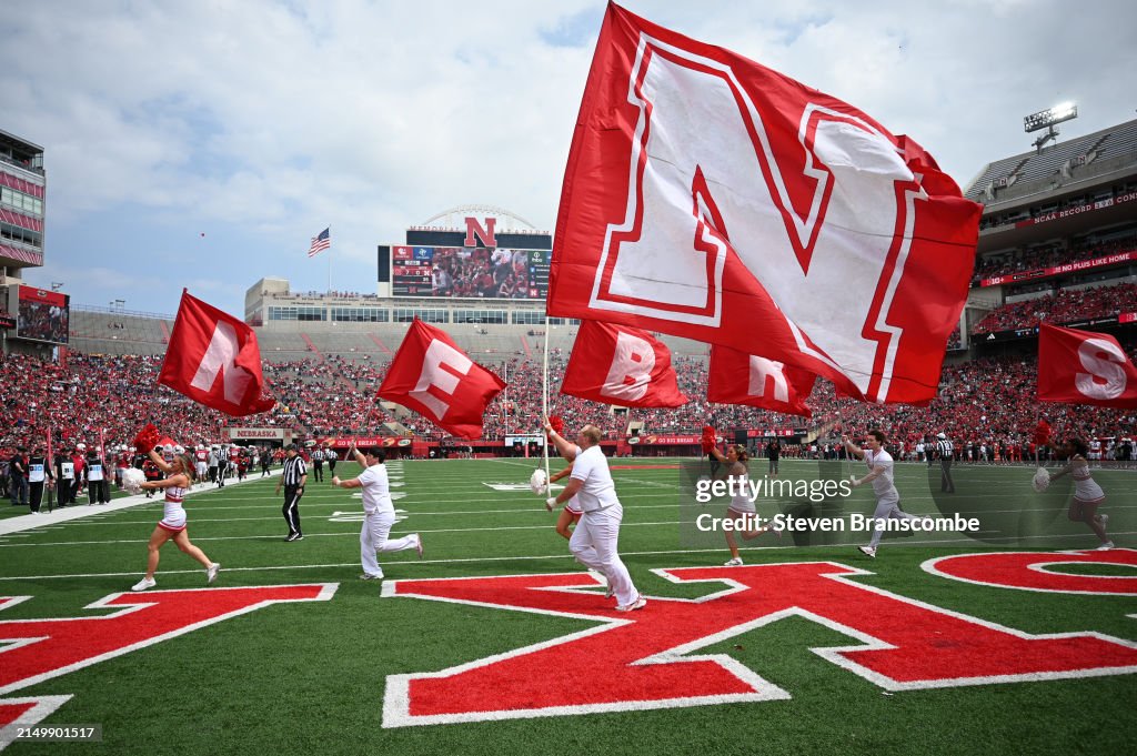 Unl Spring The Nebraska Cornhuskers cheerleaders celebrate a score at the... News ...