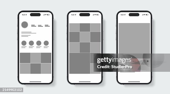 Social network smartphone mockup Social network smartphone mockup