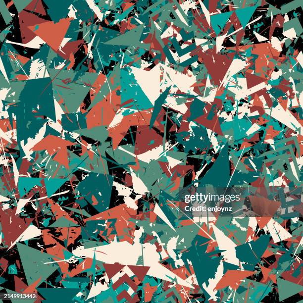 seamless grunge abstract art shapes background - fine art painting stock illustrations