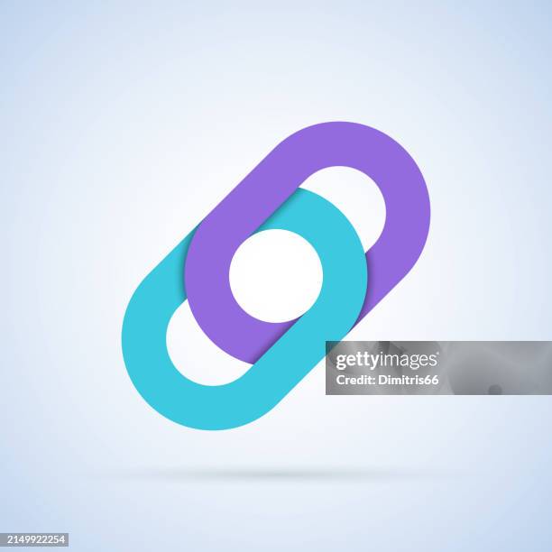 ilustraciones, imágenes clip art, dibujos animados e iconos de stock de diseño abstracto del vector del eslabón de la cadena - cadena objeto fabricado