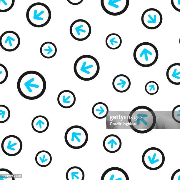 left arrow button. seamless pattern. line icons on white background - chevron background pattern stock illustrations