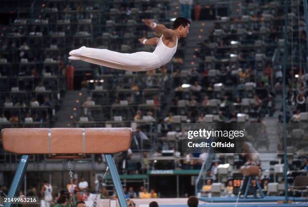 August 1972 Munich, Olympic Games, gymnastics, Sawao Kato of Japan.