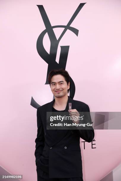 South Korean actor Lee Jin-Wook is seen at the Yves Saint Laurent Beaute 'YSL Loveshine Factory' pop-up store opening on April 24, 2024 in Seoul,...
