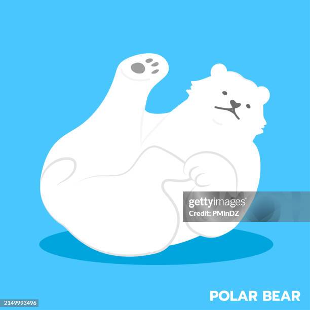 polar bear illustrations,pose - bear cub stock illustrations