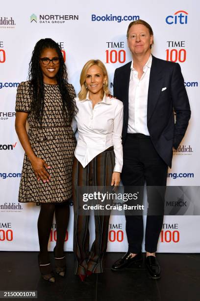 Thasunda Brown Duckett, Tory Burch, and Hans Vestberg attend the 2024 TIME100 Summit at Jazz at Lincoln Center on April 24, 2024 in New York City.