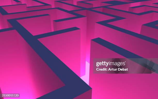 lost in the maze finding the right exit. - escape game stock pictures, royalty-free photos & images