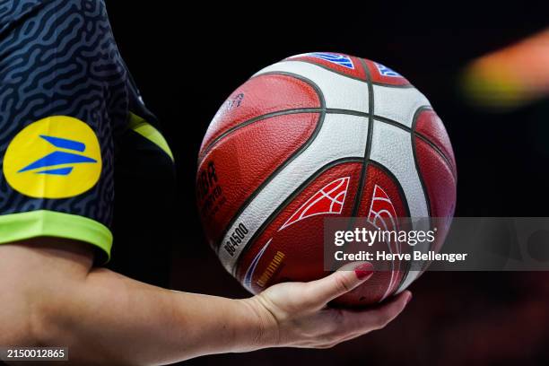 Arbitre féminin Basketball during the Woman's French Cup Final match between Landes and Bourges at AccorHotels Arena on April 27, 2024 in Paris,...