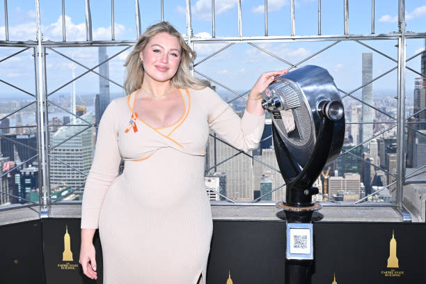 NY: Iskra Lawrence Lights the Empire State Building in Honor of National Infertility Awareness Week