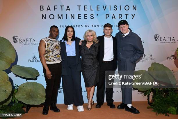 Olisa Odele, Izuka Hoyle, Camille Coduri, Jon Pointing and Jack Rooke attend the Nominees' Party for the BAFTA Television Awards with P&O Cruises and...