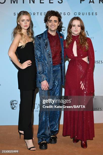 Sofia Oxenham, Luke Rollason, Máiréad Tyers attend the Nominees' Party for the BAFTA Television Awards with P&O Cruises and the BAFTA Television...