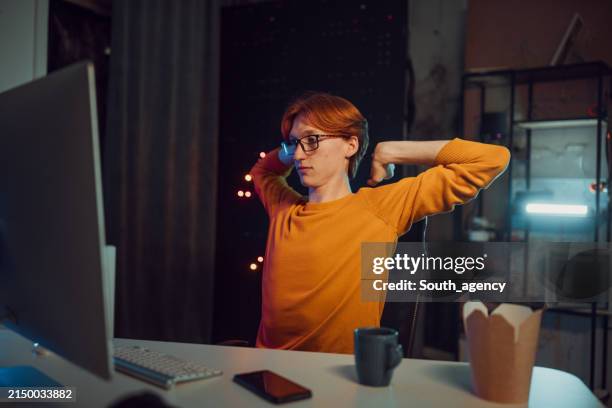 Stretches When Using A Computer 166 Office Ergonomics Stretches Stock Photos, High-Res Pictures, and ...
