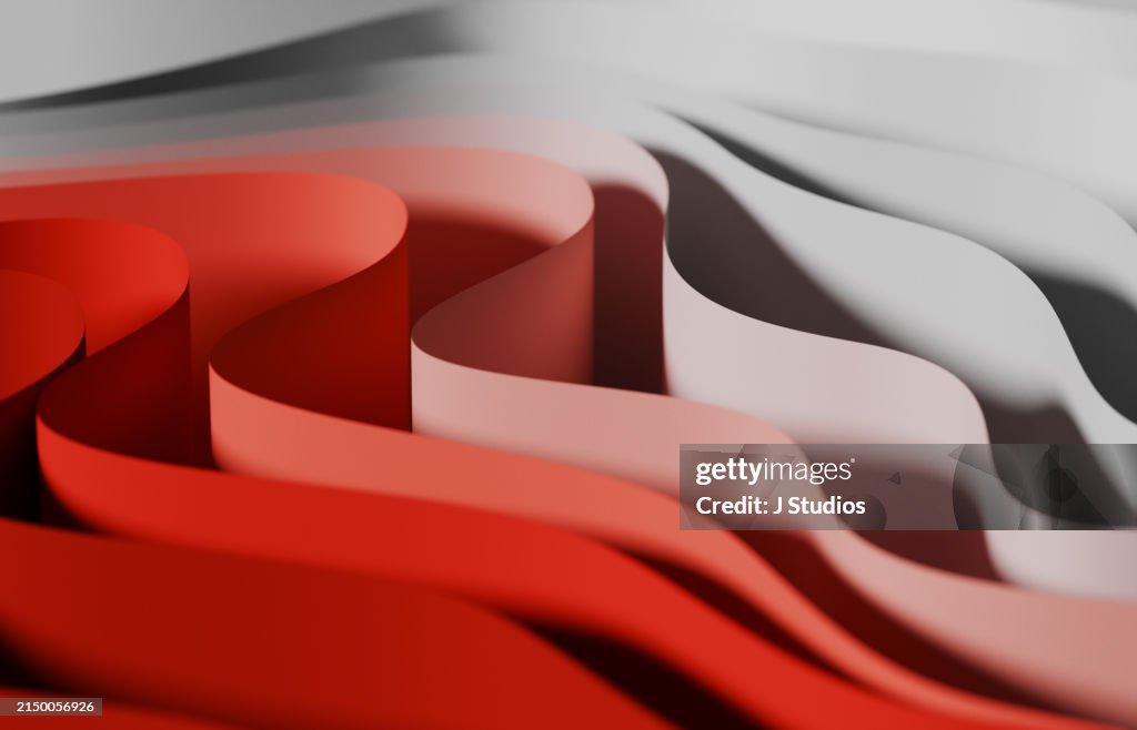 Wave pattern in polish flag colours