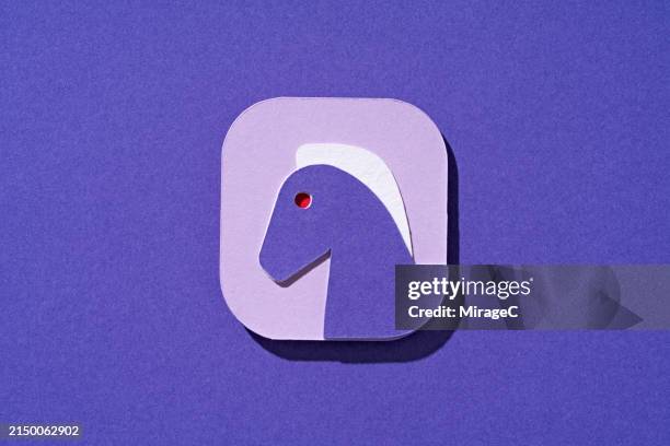 trojan virus cybercrime, paper craft - the trojan horse stock pictures, royalty-free photos & images