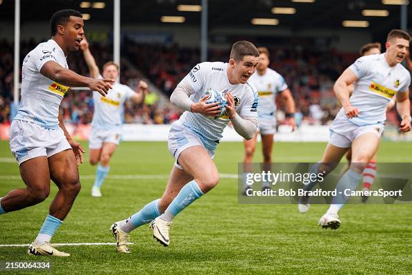 Dan Exeter Exeter Chiefs' Dan John scores his sides second try during the... News ...