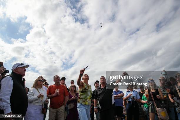 Two-up is played at The Queens Wharf Hotel on April 25, 2024 in Newcastle, Australia. Anzac Day is a national holiday in Australia, traditionally...