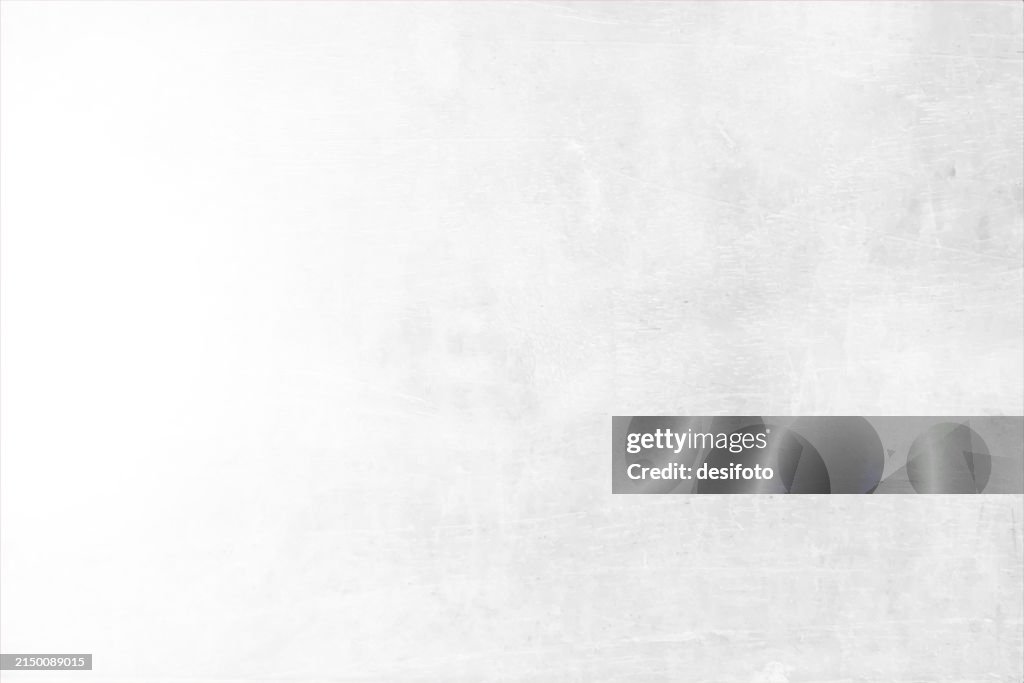 Light grey and white gradient coloured textured effect old faded blank empty plain horizontal scuffed vector background with smudged abstract grunge texture like rough rustic plastered whitewashed wall