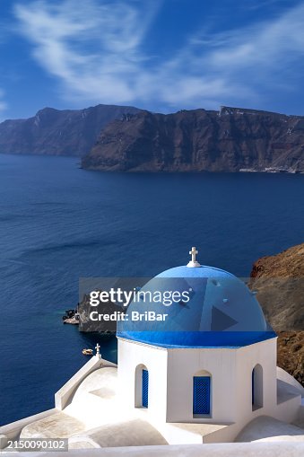 White Church In Oia Town, Santorini, Greece White Church In Oia Town, Santorini, Greece
