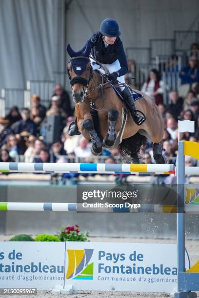 Zoe CONTER riding DAVIDOFF DE LASSUS during the Jumping de Fontainebleau at Le Grand Parquet on April 28, 2024 in Paris, France.