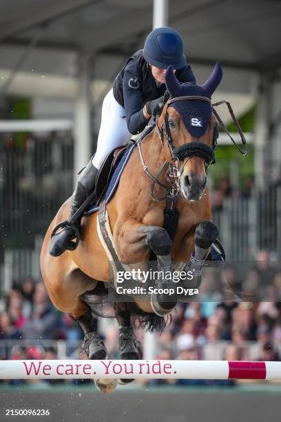 Zoe CONTER riding DAVIDOFF DE LASSUS during the Jumping de Fontainebleau at Le Grand Parquet on April 28, 2024 in Paris, France.