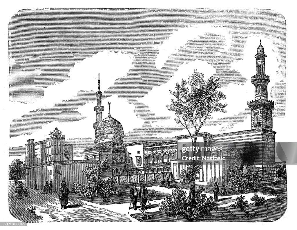 From the park of the Vienna Exhibition of 1873. Group of buildings of the Viceroy of Egypt