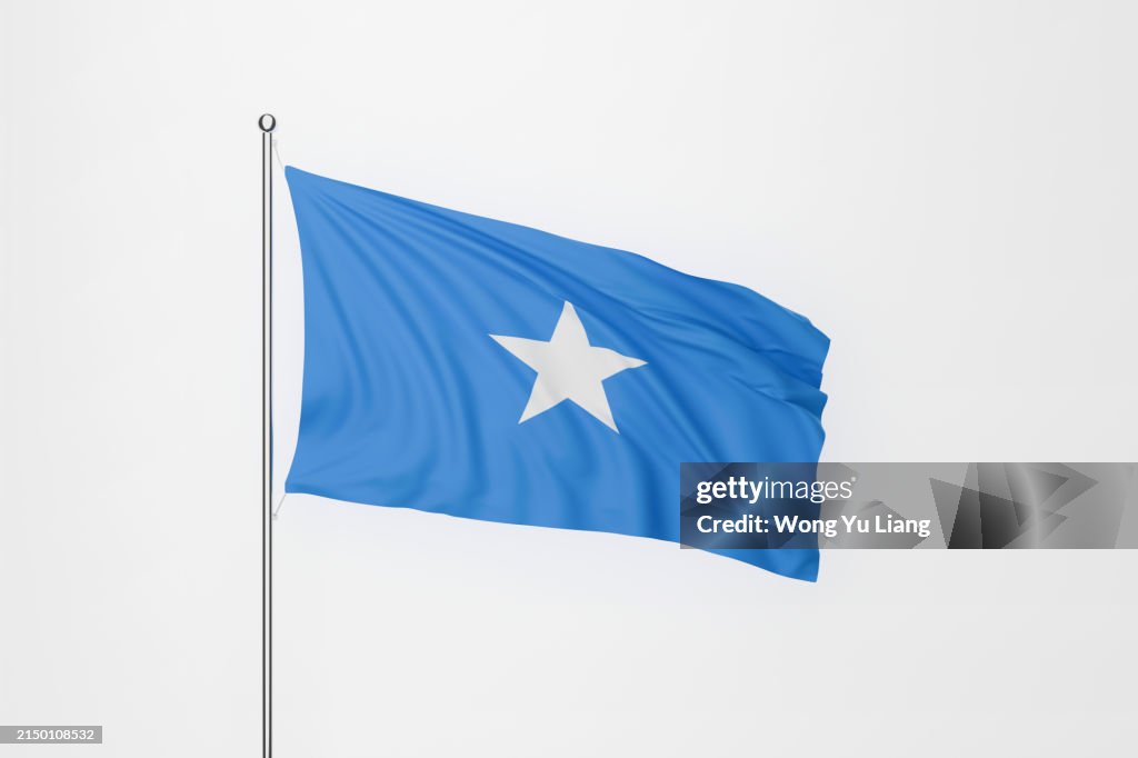 Somalia Flag on white background