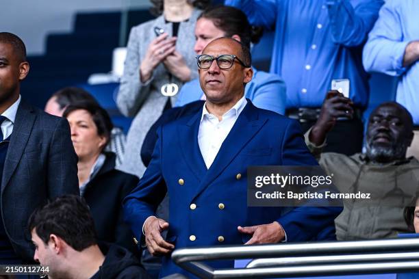 Philippe DIALLO President of the French Football Federation attends the Women's Champions League Semi-final match between Paris and Lyon at Parc des...