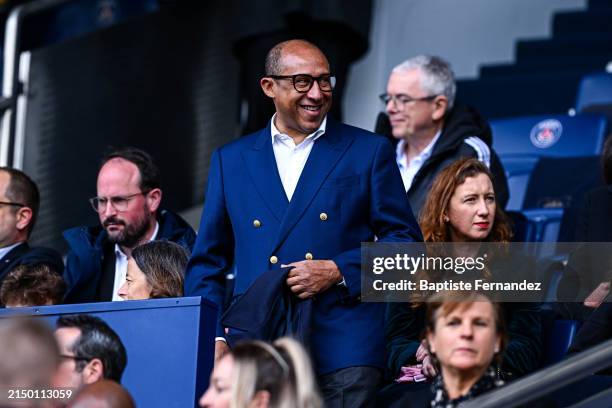 Philippe DIALLO President of the French Football Federation attends the Women's Champions League Semi-final match between Paris and Lyon at Parc des...